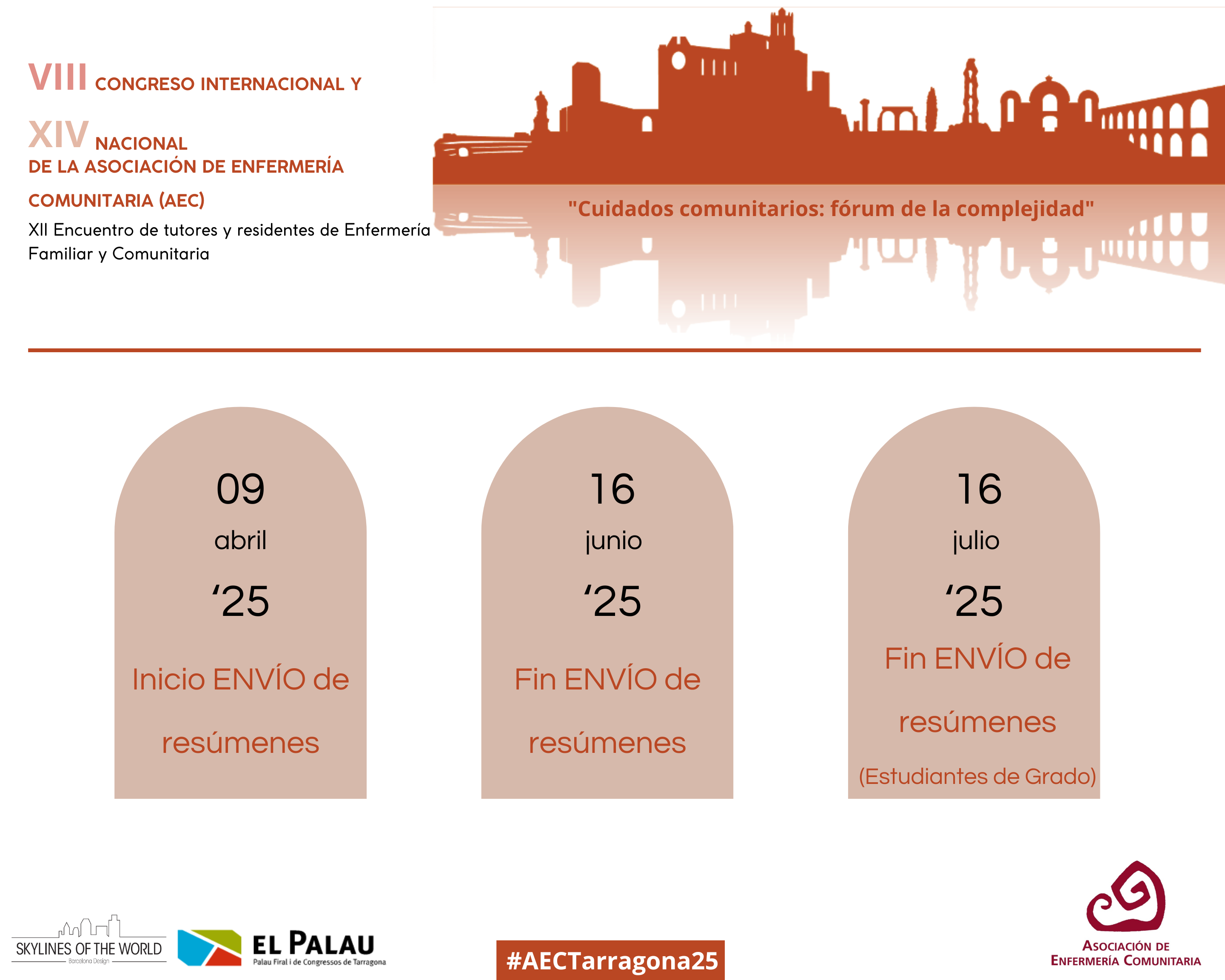 Recuerda!! Fin de envío de comunicaciones! #AECTarragona25