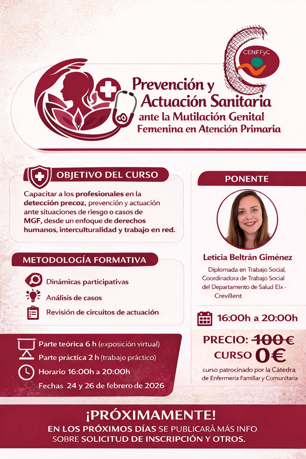 ¡Próximamente! curso “Prevención y Actuación Sanitaria ante la Mutilación Genital Femenina en Atención Primaria”
